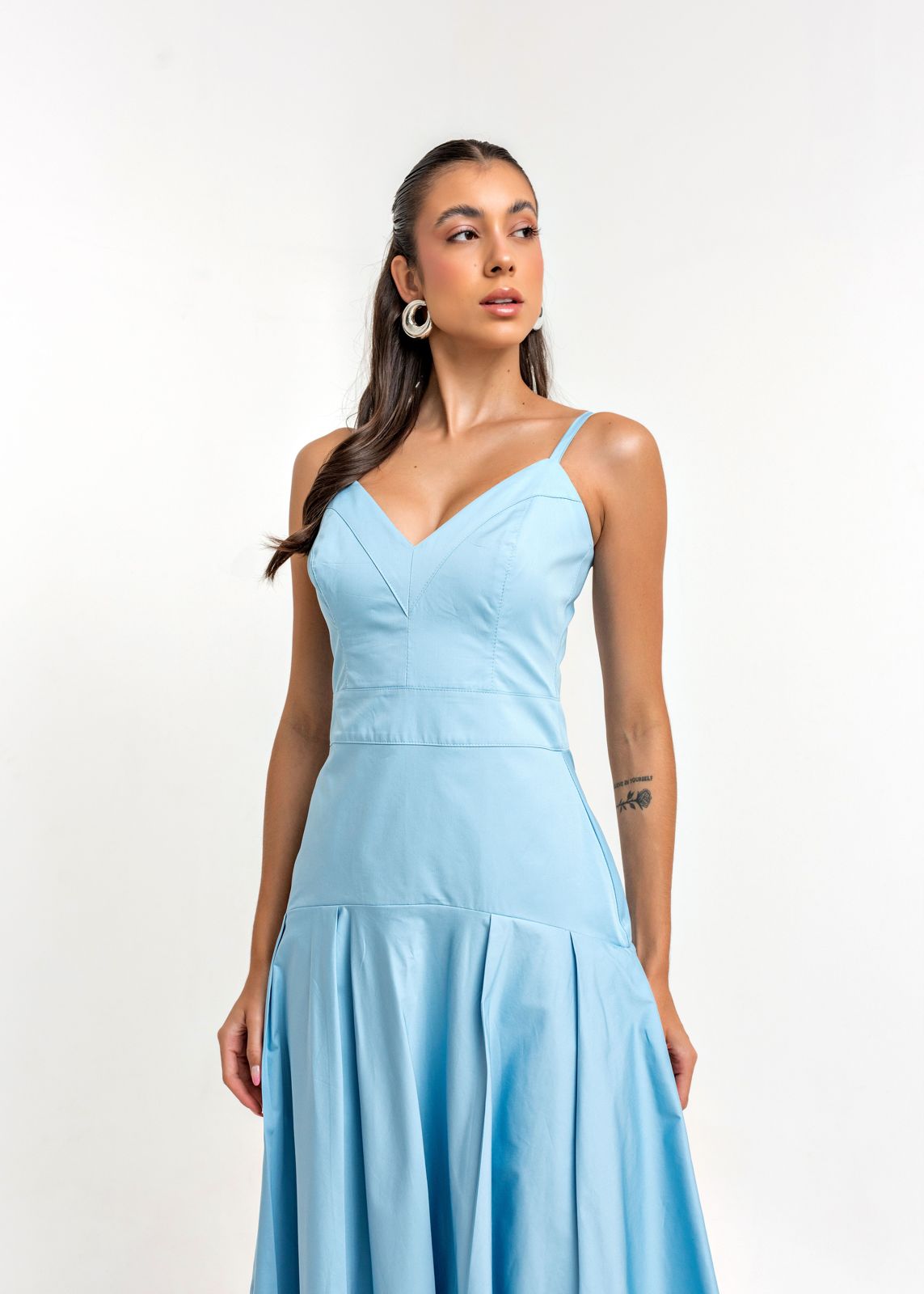 Vestido Camila Midi Azul