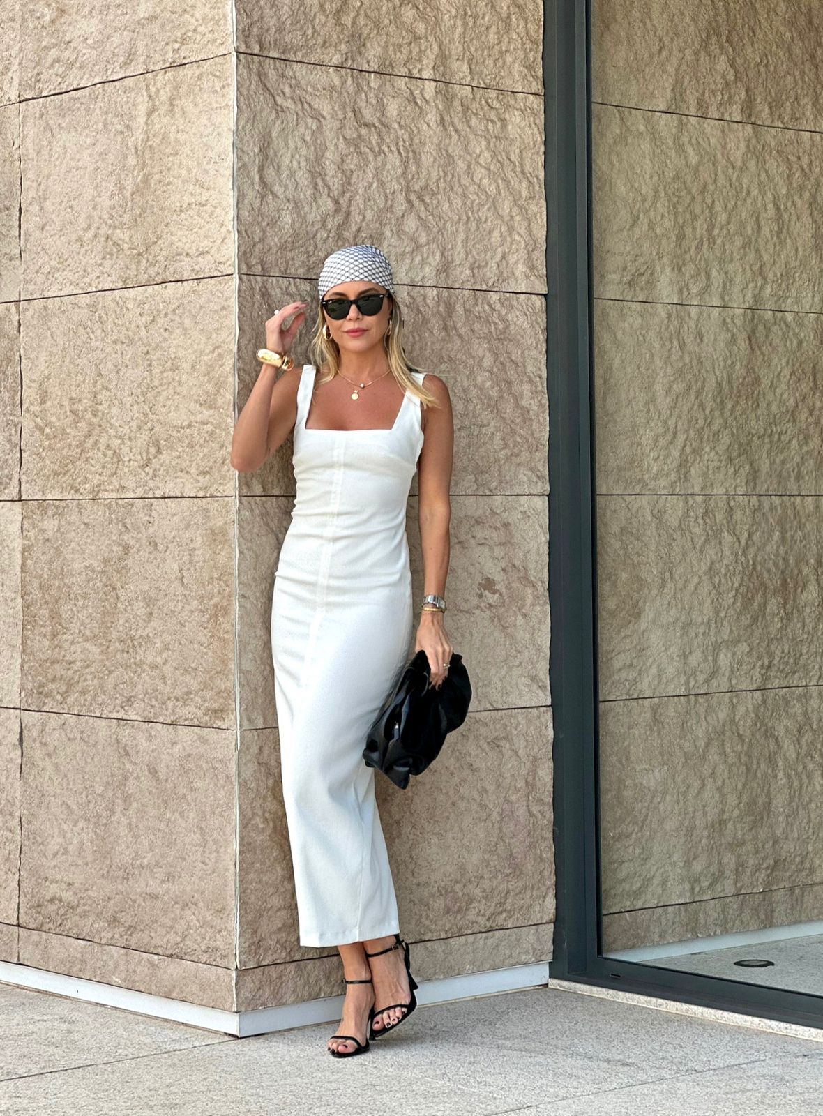 Vestido Midi Alfaiataria Branco